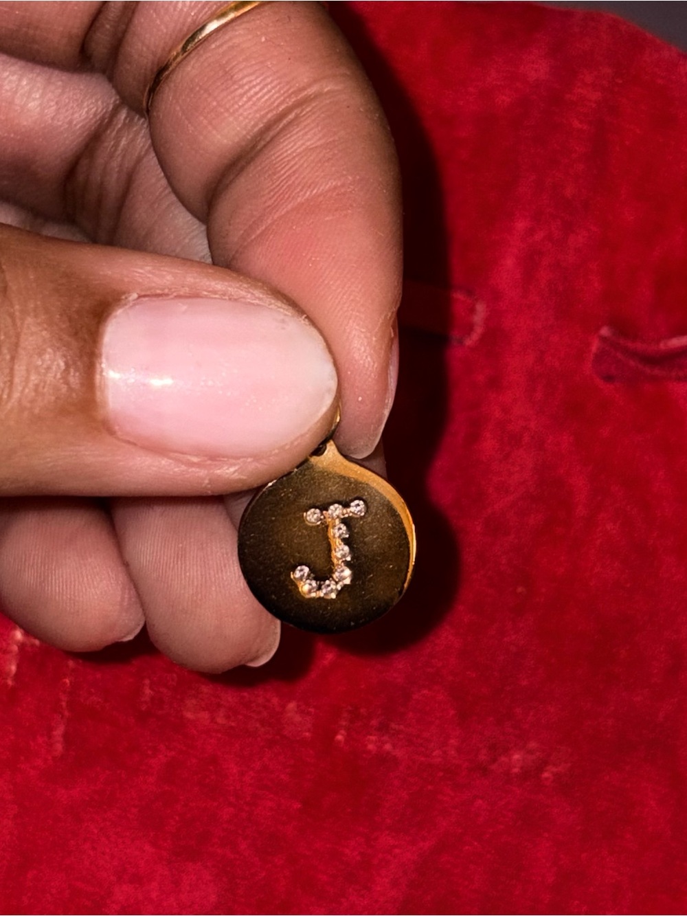 *Authentic* Helen Ficalora 14K YG Pavé Diamond Letter J Alphabet Charm